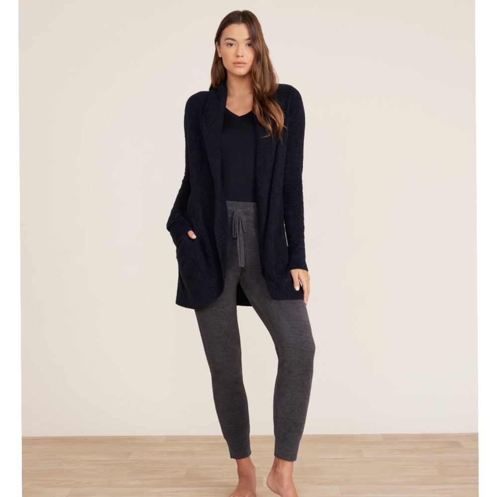 Barefoot Dreams CozyChic Lite Circle Cardigan Black XS